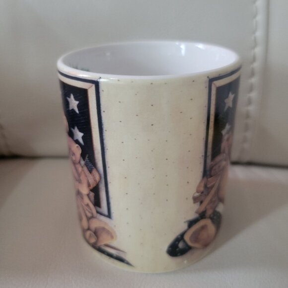 Vintage Teddy Bear Coffee Mug  by Pat Richter America We Love  Original Art Mug - Picture 6 of 11